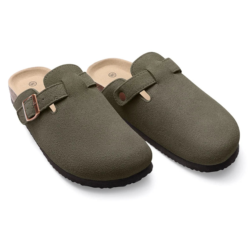 Bebealy Fashion Clogs for Women and Men Womens Suede Clogs-Mules Womens Mens House Slipers with Arch Support Soft Home Slippers