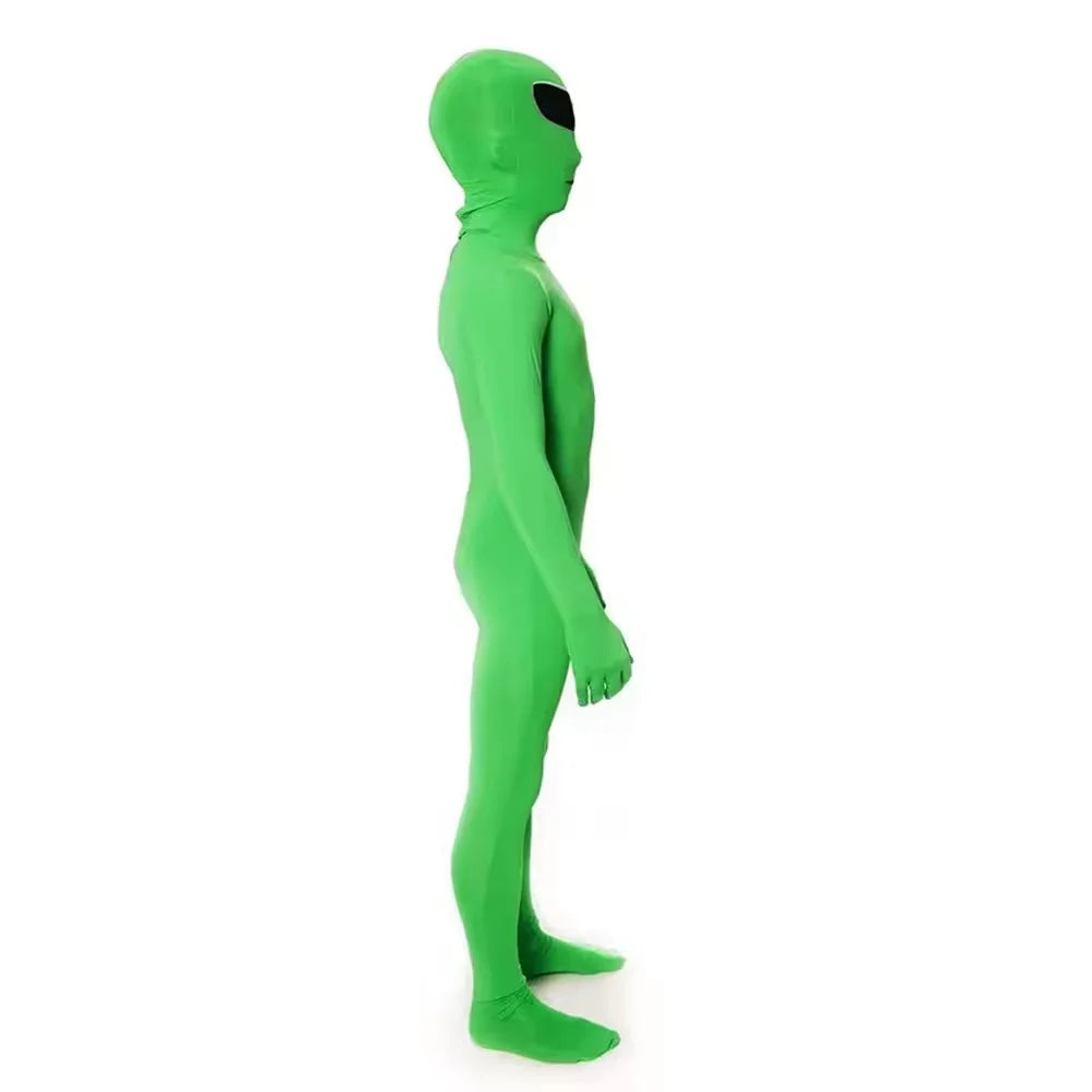 Deluxe Green Extraterrestrial Alien Full-Body Zentai Suit (Kids & Adults)