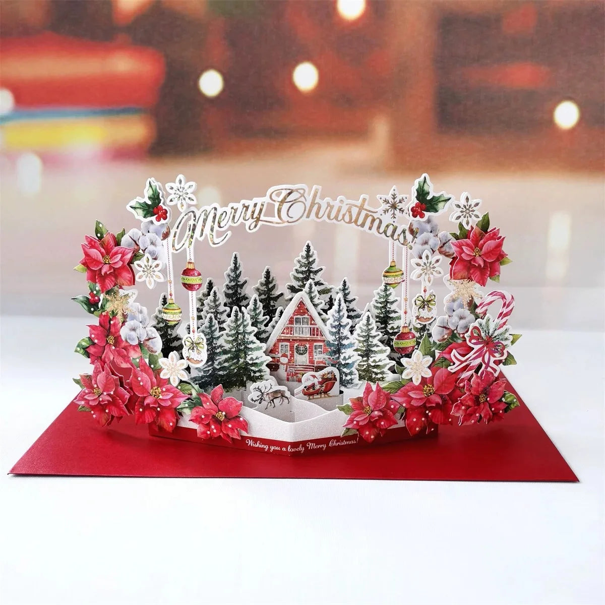 Christmas 3D Santa Claus Decorative Card | Perfect for Festive Occasions | Great Gift for Parents, Siblings, Teachers Classmates