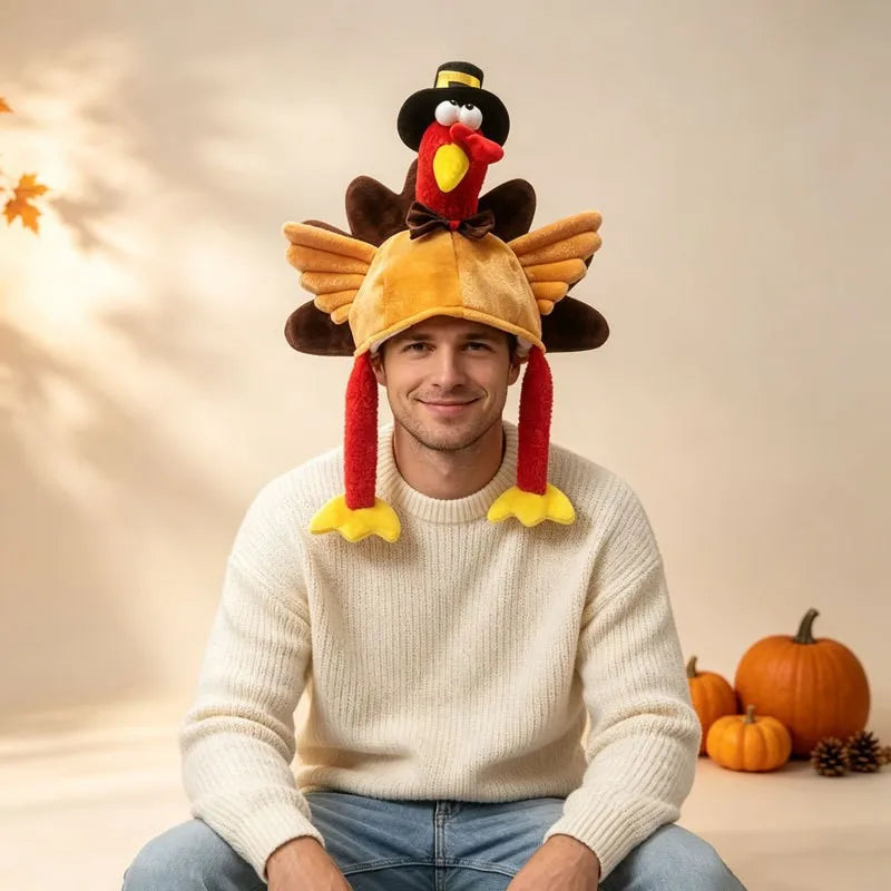 Cozy Pointed Knit Thanksgiving Hat – Soft Warm Fall Harvest Beanie