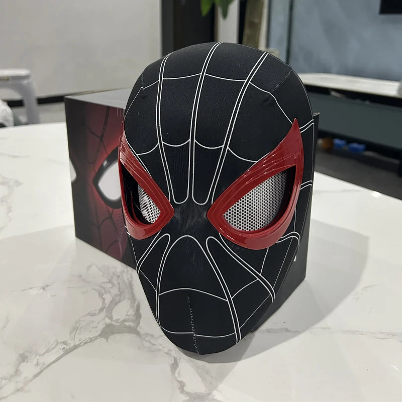 Deluxe 1:1 Spider-Man Electronic Mask with Moving Eyes & Ring Control