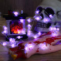 Deluxe Halloween Purple Bat LED Fairy String Lights (Battery-Operated)