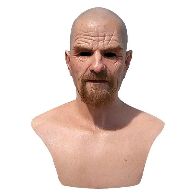 New Silicone Halloween Party Mask Bald Old Man Headgear Cosplay Props Photography Accessories Halloween Costume Accessories