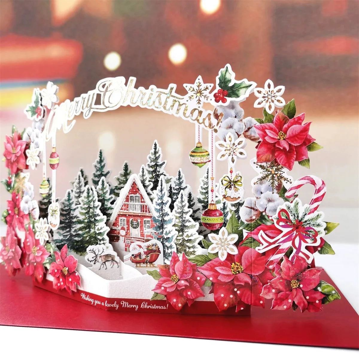 Christmas 3D Santa Claus Decorative Card | Perfect for Festive Occasions | Great Gift for Parents, Siblings, Teachers Classmates