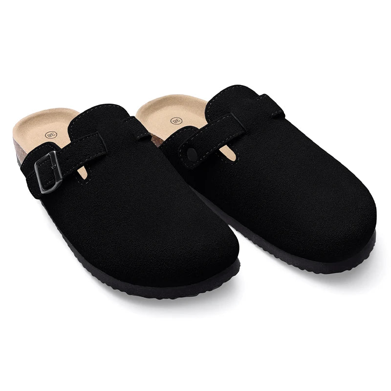 Bebealy Fashion Clogs for Women and Men Womens Suede Clogs-Mules Womens Mens House Slipers with Arch Support Soft Home Slippers