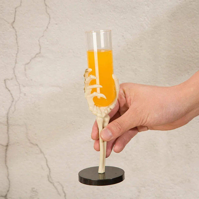 Halloween Decorations Retro Goblet Tableware Skeleton Hand Arm Design Plastic Champagne Flutes Halloween Party Bar Accessories