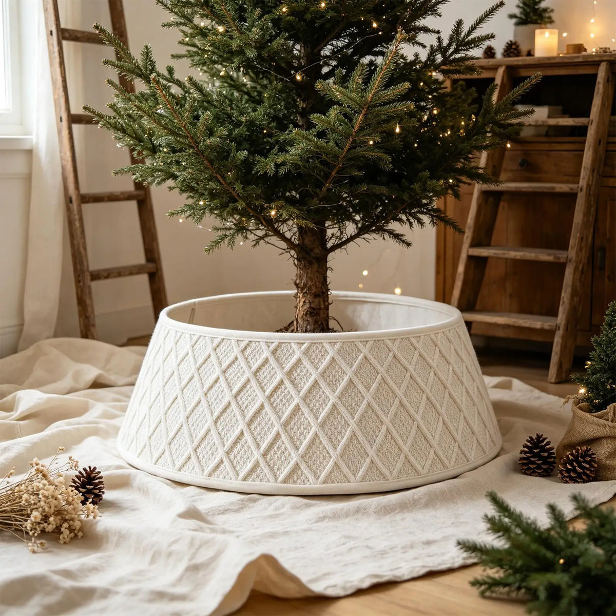 Christmas Tree Collar Round Trees Skirts Tree Bottom Decoration Family Holiday Party Christmas Tree Decorations