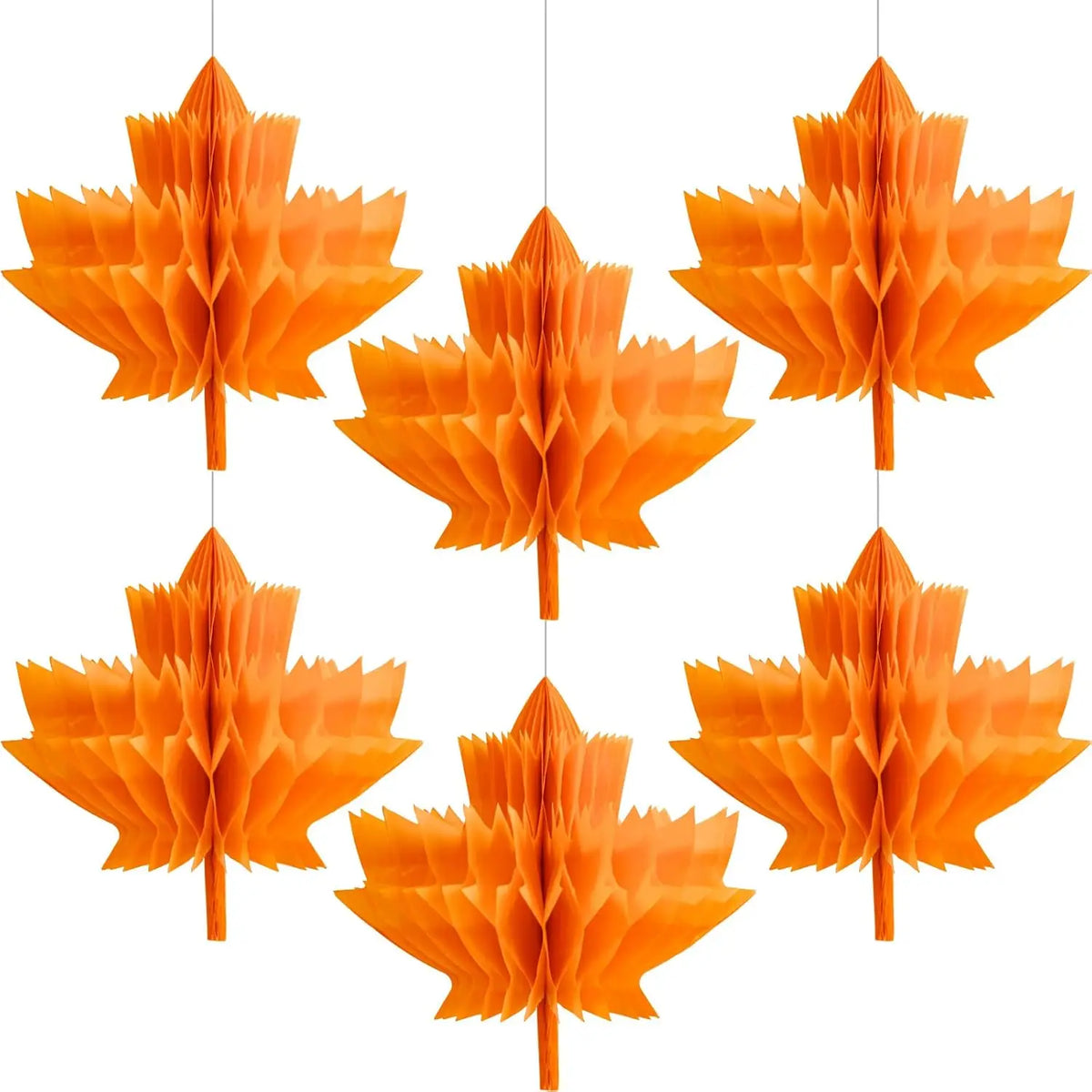 Fall Harvest Thanksgiving Maple Leaves Honeycomb Centerpieces Paper Hanging Decor,Autumn Tissue Ceiling Home Decor Festival