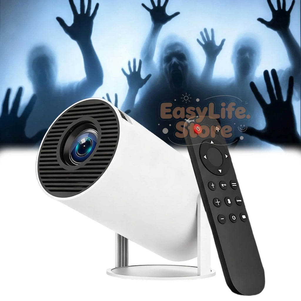 Deluxe ScareCast 180° Smart Halloween Window & Home Theater Projector