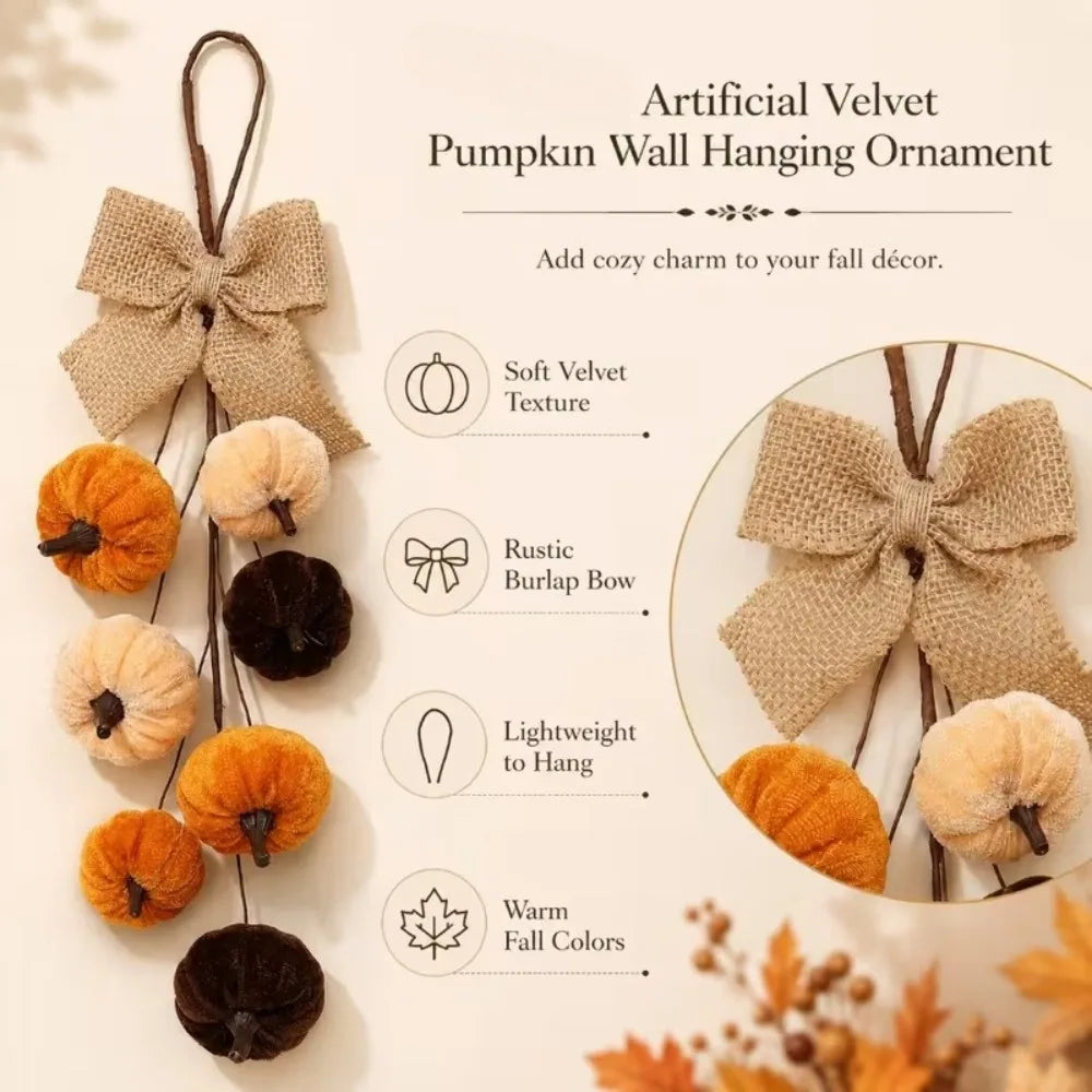 Rustic Knitted Fabric Pumpkins for Thanksgiving & Fall Decor