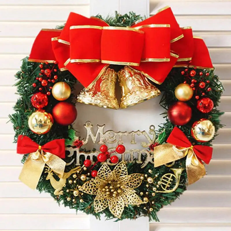 Christmas Decoration Handmade Simulation Christmas Wreath Door Hanging Window Props Exquisite High Quality Home Decor