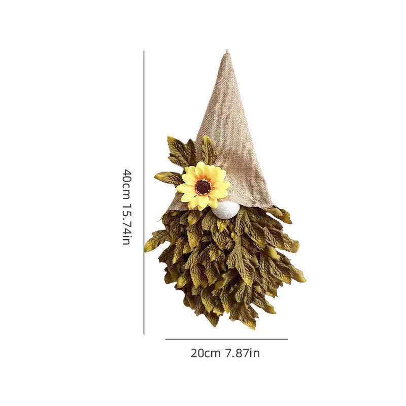 1pc Autumn Thanksgiving Door Hanging Decoration -  Easy Hang Doorway Decor with Fall Leaves - for Thanksgiving,Christmas