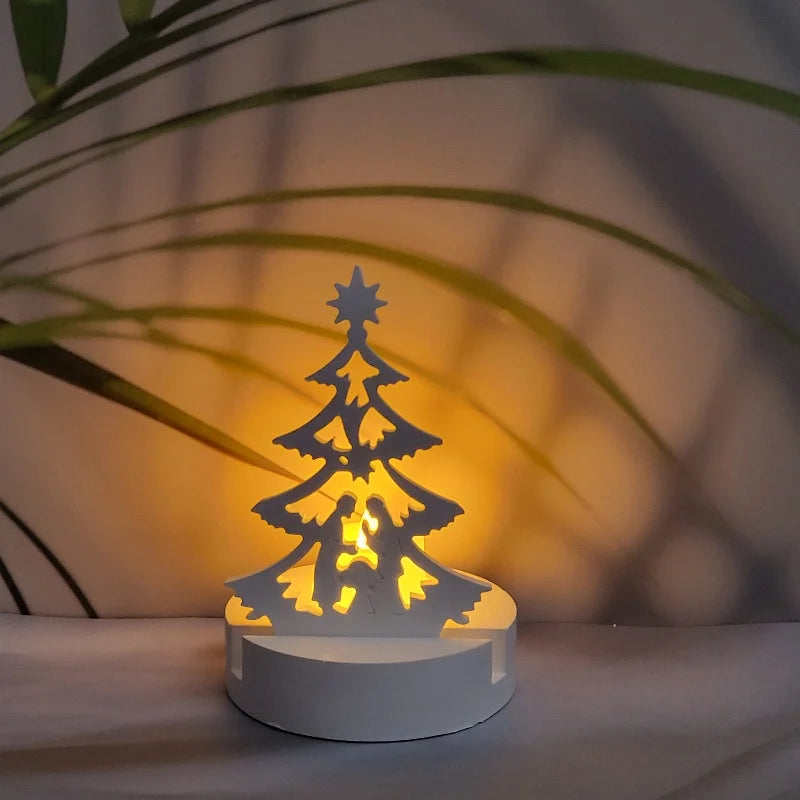 Jesus Prayer in Christmas Tree DIY Silicone Mold Plaster Mould for Plug-in Decoration