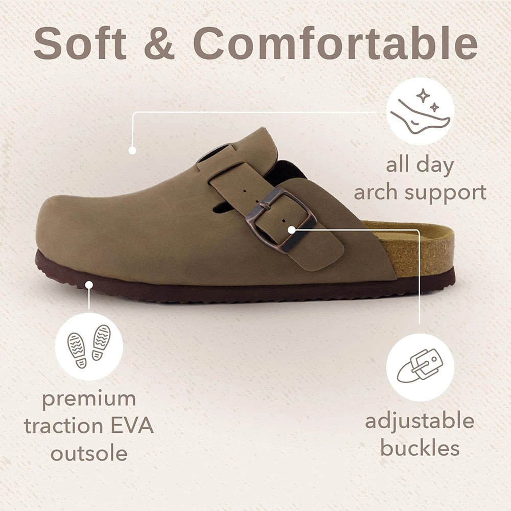 Bebealy Fashion Clogs for Women and Men Womens Suede Clogs-Mules Womens Mens House Slipers with Arch Support Soft Home Slippers