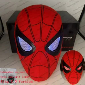 Deluxe 1:1 Spider-Man Electronic Mask with Moving Eyes & Ring Control