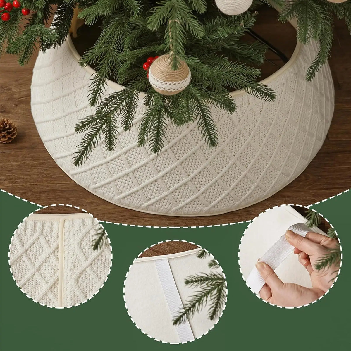 Christmas Tree Collar Round Trees Skirts Tree Bottom Decoration Family Holiday Party Christmas Tree Decorations