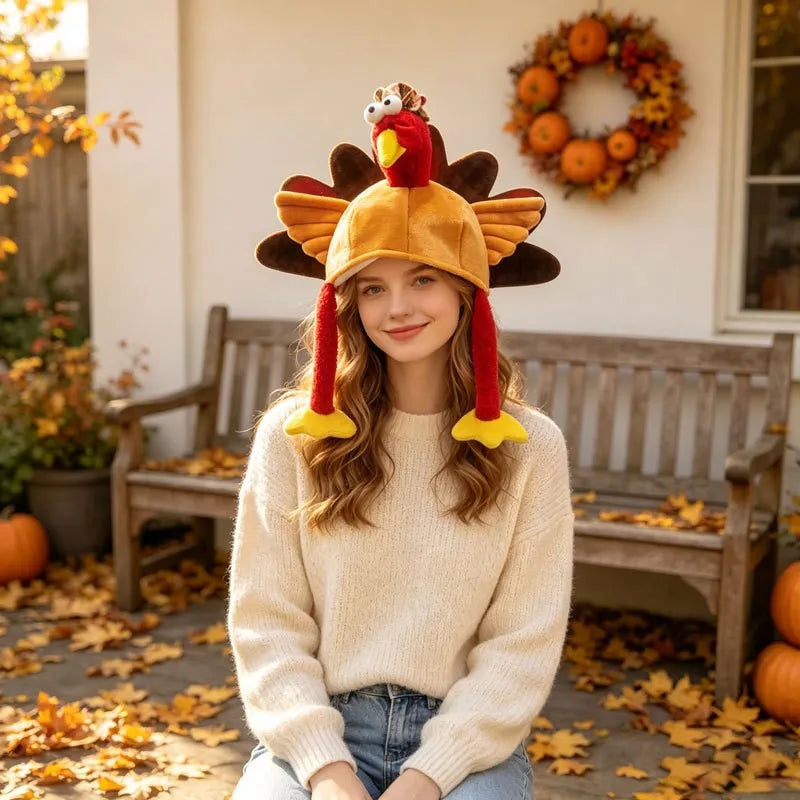 Cozy Pointed Knit Thanksgiving Hat – Soft Warm Fall Harvest Beanie