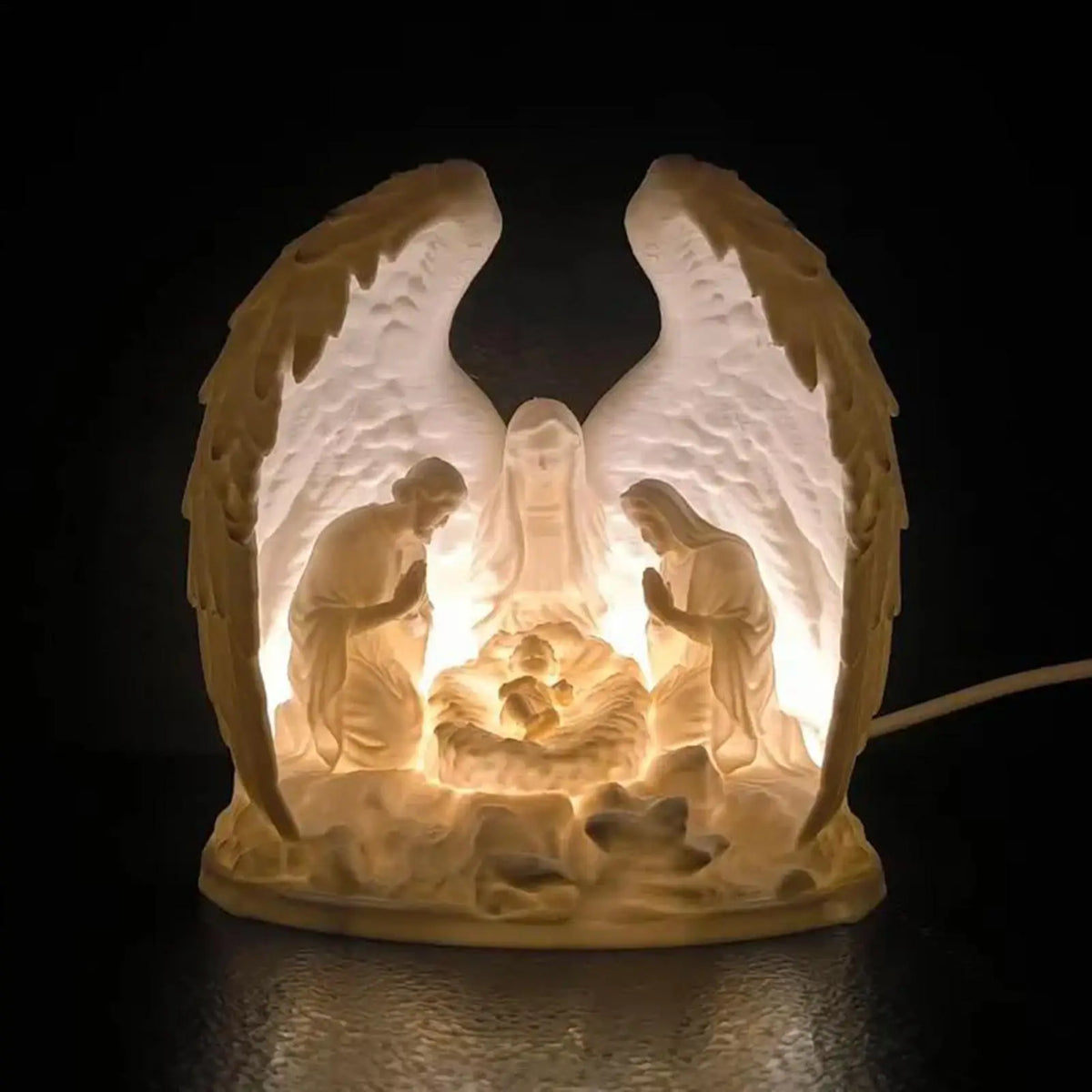 3D Nativity Scene Candles LED Religious Christian Christmas Decor for Holiday Birthday Party Church Offices Desk Home Decor