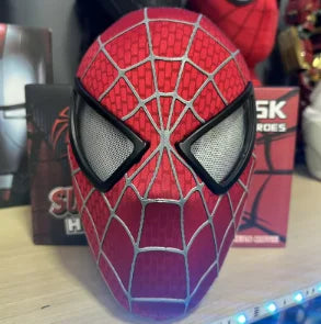 Deluxe 1:1 Spider-Man Electronic Mask with Moving Eyes & Ring Control