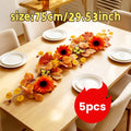 Autumn Thanksgiving Christmas Vine Wreaths Orange Sunflower Maple Leaf Decorative Door Wreath for Seasonal Home Garden Decoratio