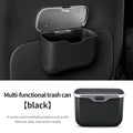 Multifunctional Car Trash Can with Lid Button, Hanging Storage Bin for Wet and Dry Use, Auto Interior Accessories, Organizer Box