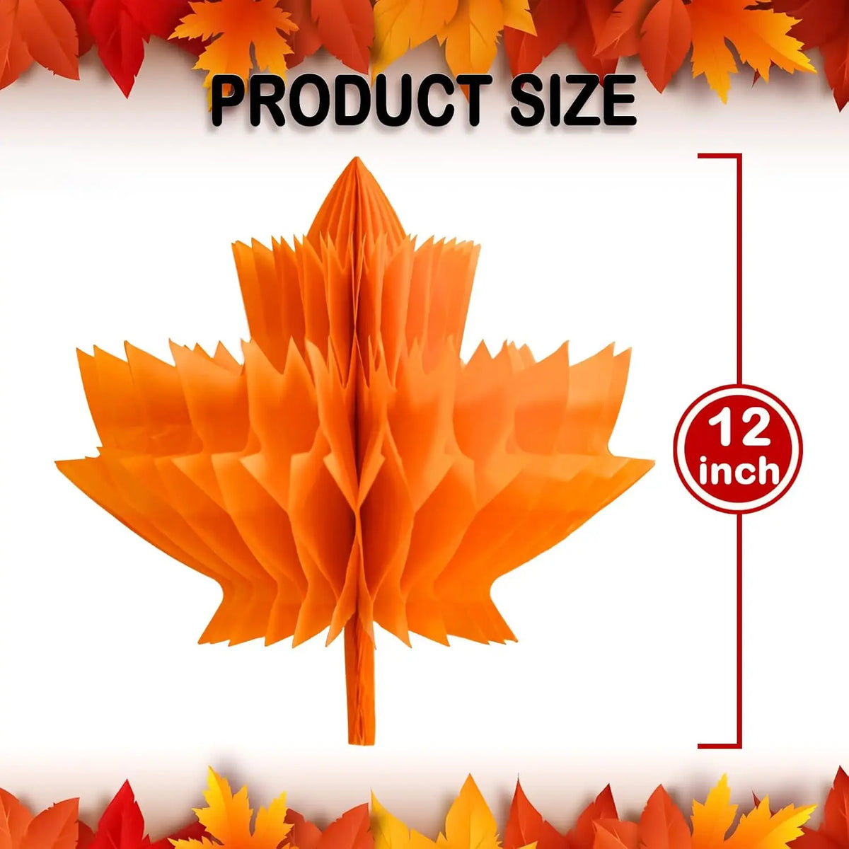 Fall Harvest Thanksgiving Maple Leaves Honeycomb Centerpieces Paper Hanging Decor,Autumn Tissue Ceiling Home Decor Festival