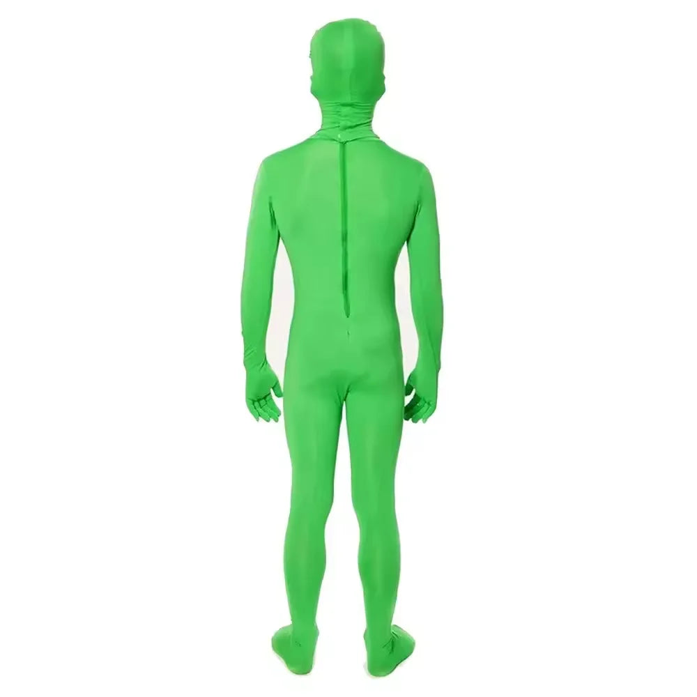 Deluxe Green Extraterrestrial Alien Full-Body Zentai Suit (Kids & Adults)