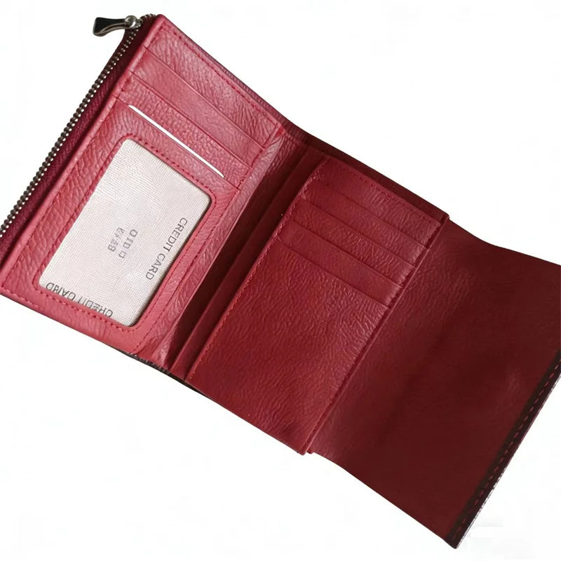 Deluxe Women's Alligator Embossed Genuine Cow Leather Trifold Wallet