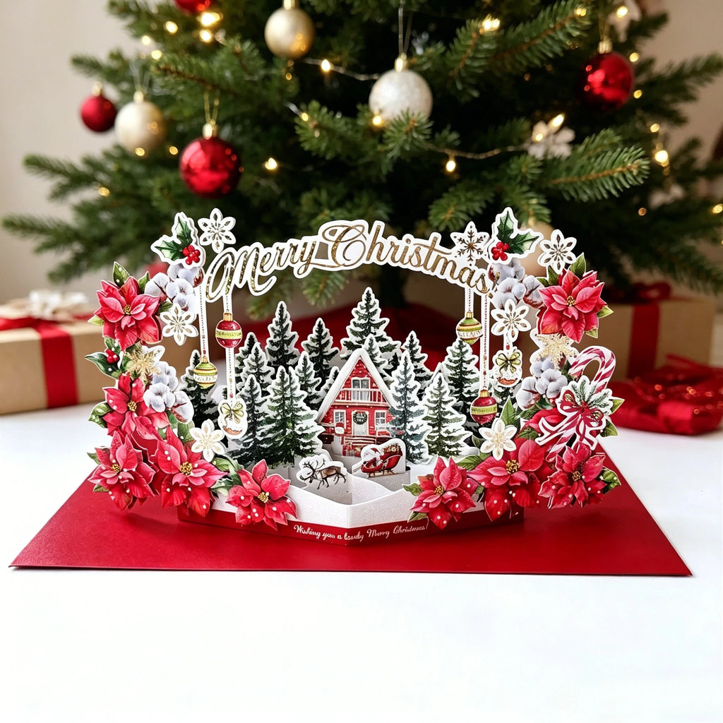 Christmas 3D Santa Claus Decorative Card | Perfect for Festive Occasions | Great Gift for Parents, Siblings, Teachers Classmates