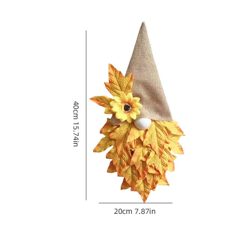 1pc Autumn Thanksgiving Door Hanging Decoration -  Easy Hang Doorway Decor with Fall Leaves - for Thanksgiving,Christmas