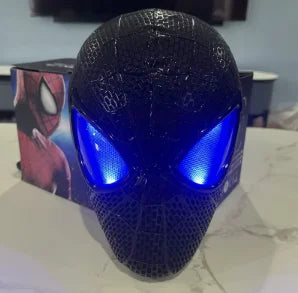 Deluxe 1:1 Spider-Man Electronic Mask with Moving Eyes & Ring Control
