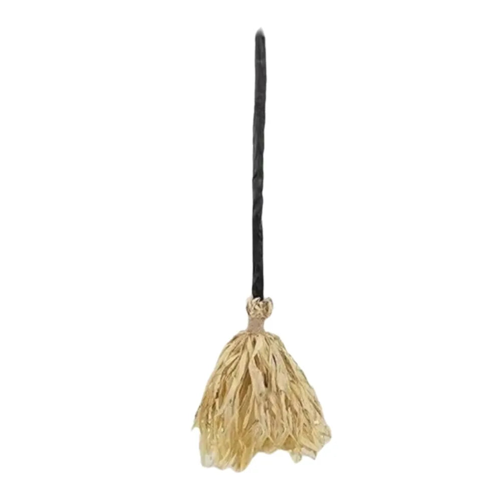 Deluxe Animated Dancing Witch Broom with Glowing LED Lights (35.4")