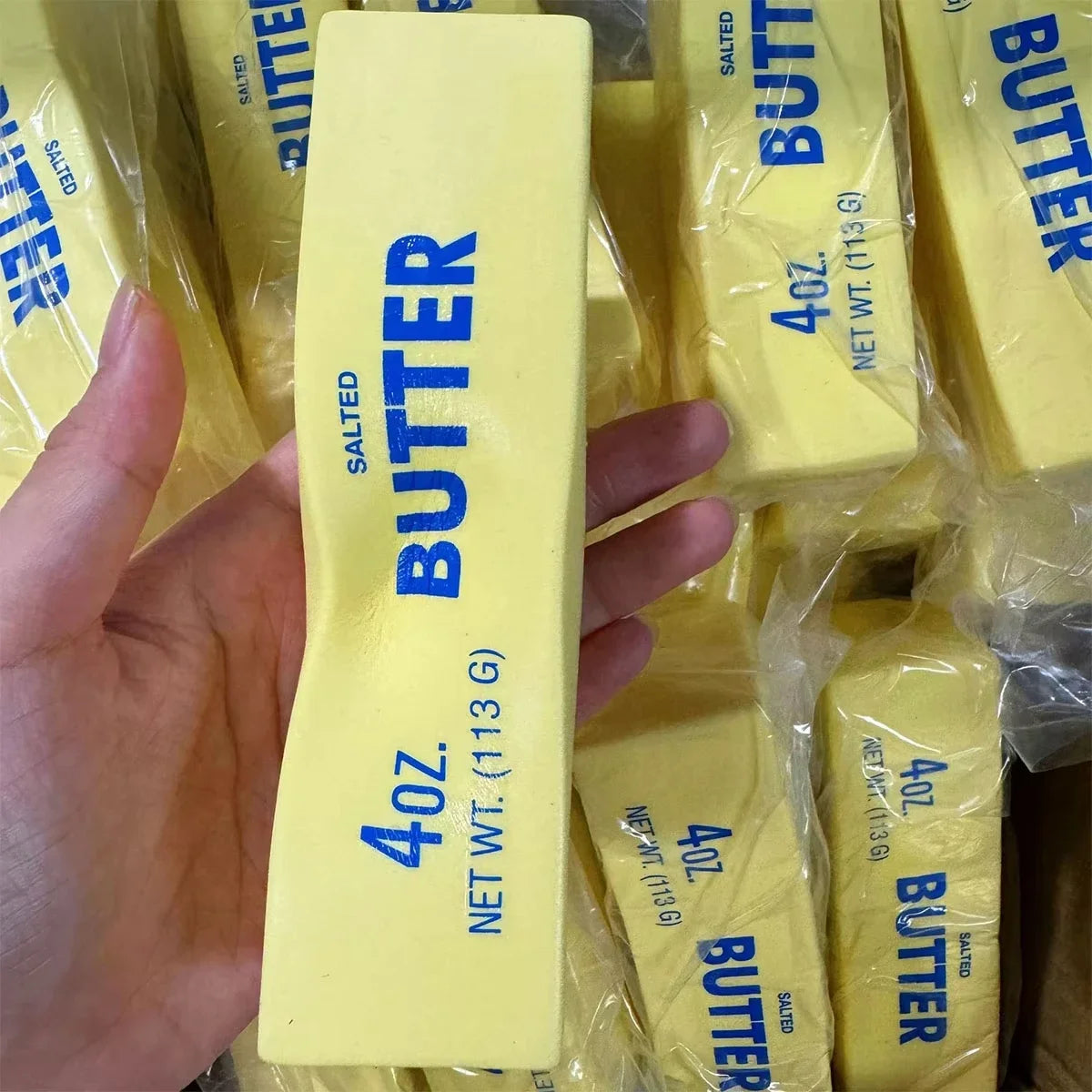1PC Antistress Butter Stick Stress & Anxiety Relief Fidget Toys Slow Rising Squishy Squeeze Elastic Cheese Stick Prank Toys