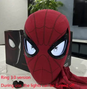 Deluxe 1:1 Spider-Man Electronic Mask with Moving Eyes & Ring Control