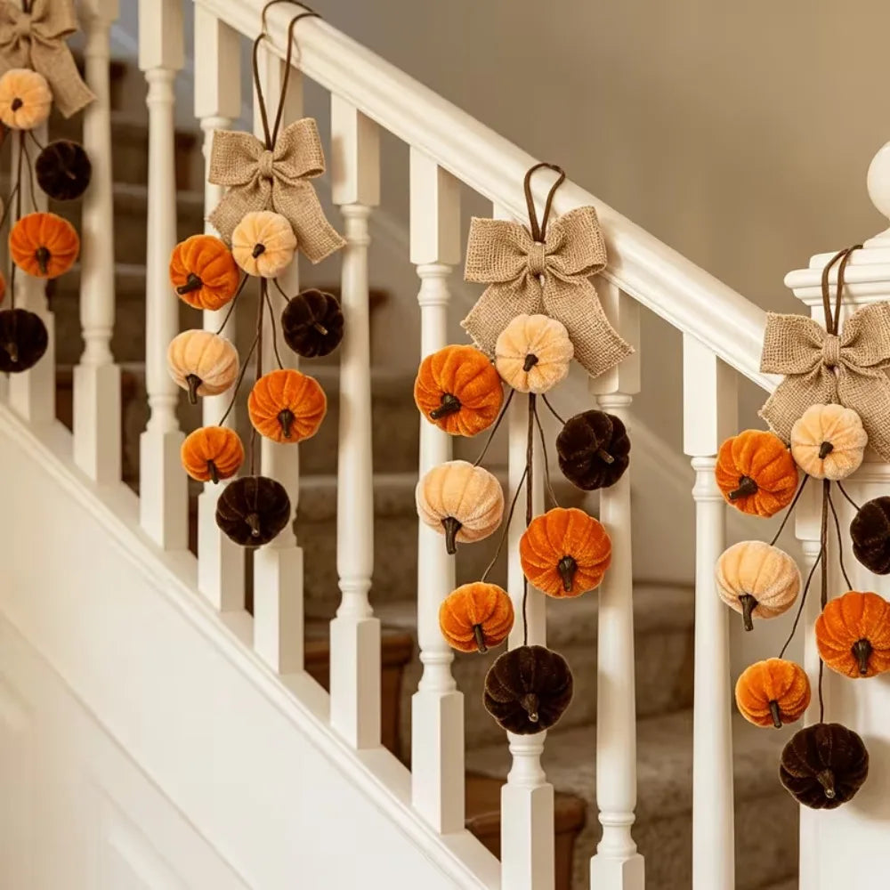 Rustic Knitted Fabric Pumpkins for Thanksgiving & Fall Decor