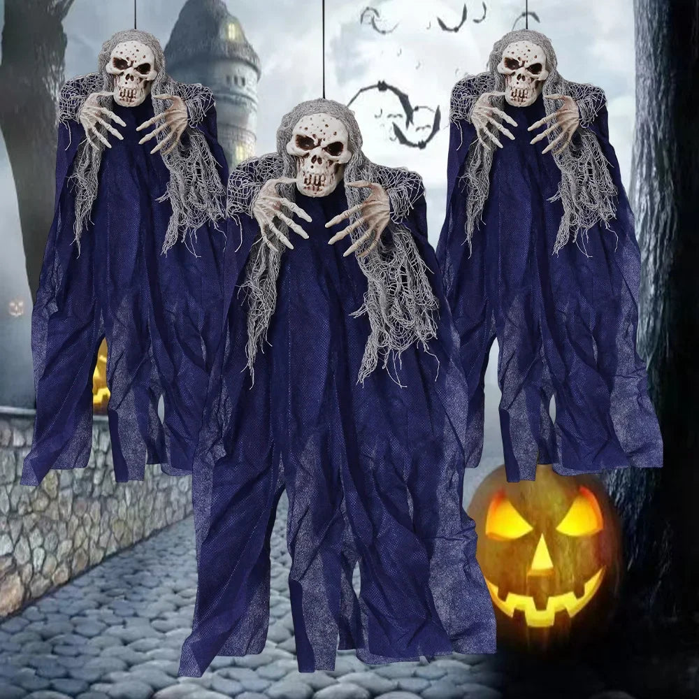 Flexibly Matched Halloween Decorations Halloween Skull Ghost Decoration Spooky Halloween Hanging Ghost for Haunted for Porch