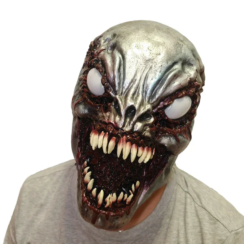 Deluxe Creepy Smiling Demon & Monster Latex Full-Face Mask
