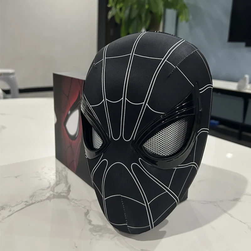 Deluxe 1:1 Spider-Man Electronic Mask with Moving Eyes & Ring Control