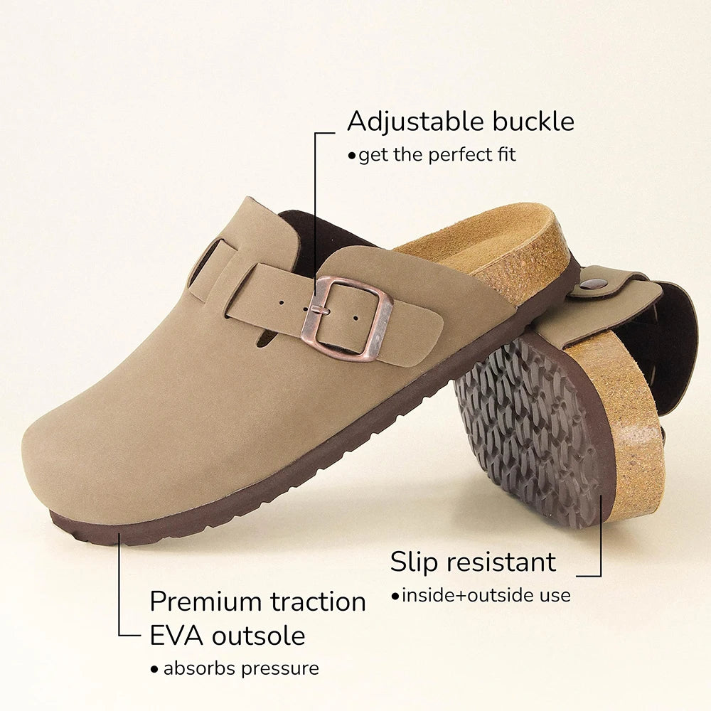 Bebealy Fashion Clogs for Women and Men Womens Suede Clogs-Mules Womens Mens House Slipers with Arch Support Soft Home Slippers