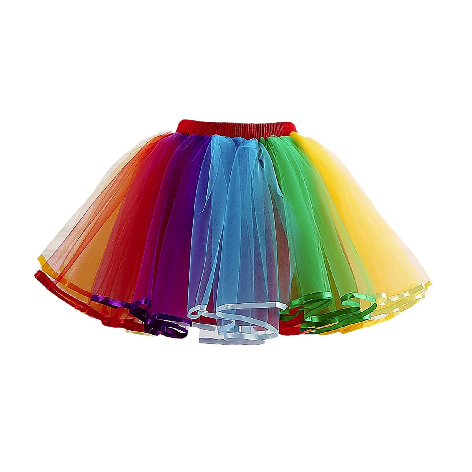 Deluxe Rainbow Layered Tulle Tutu Skirt
