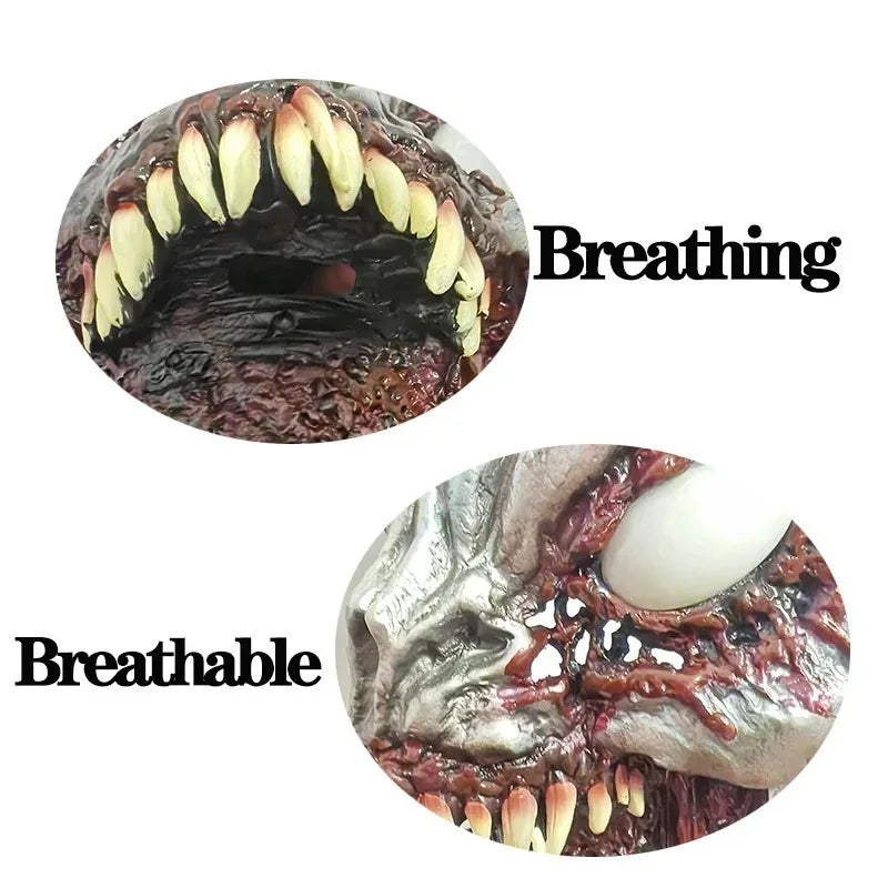Deluxe Creepy Smiling Demon & Monster Latex Full-Face Mask