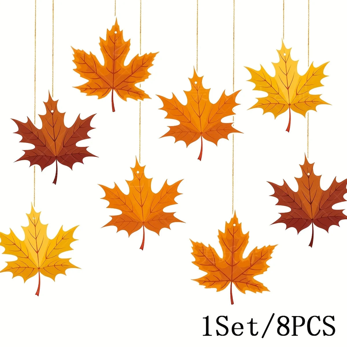 Thanksgiving Maple Leaf Window Hanging Ornament, Classic Autumn Celebration Home And Door Decor, Suitable for Harvest Partie.s