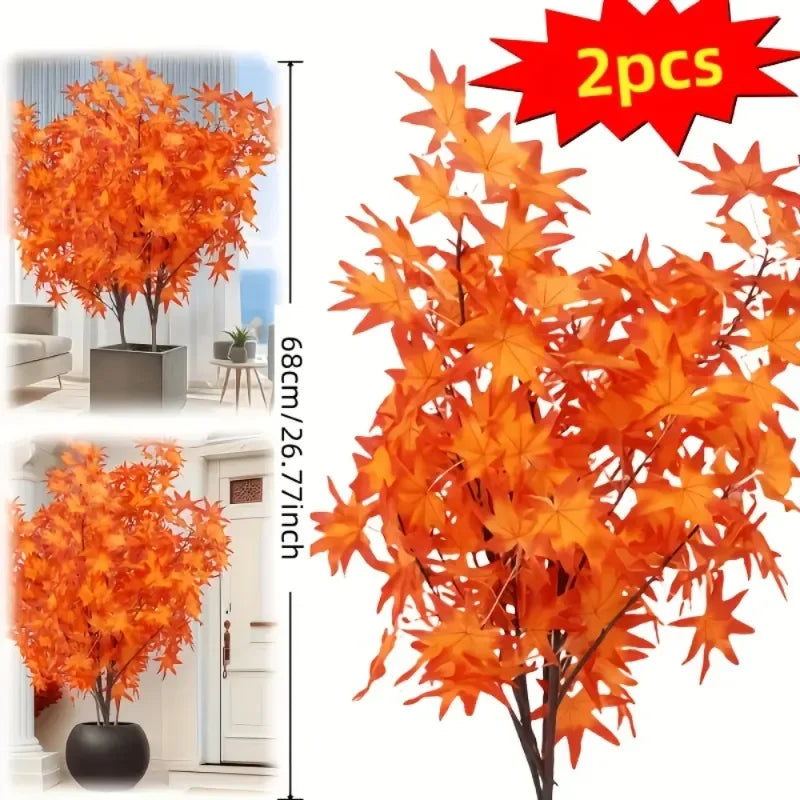 Faux Autumn Foliage Branch Stems for Thanksgiving & Fall Decor
