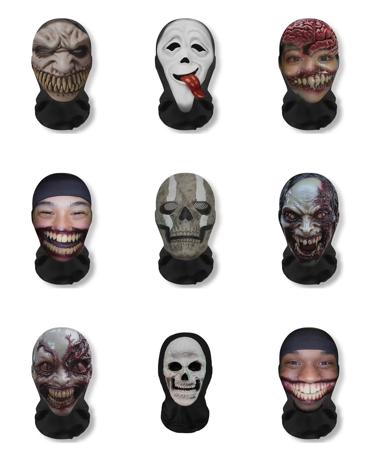 Deluxe Halloween Horror & Prank 3D Full-Face Balaclava Mask