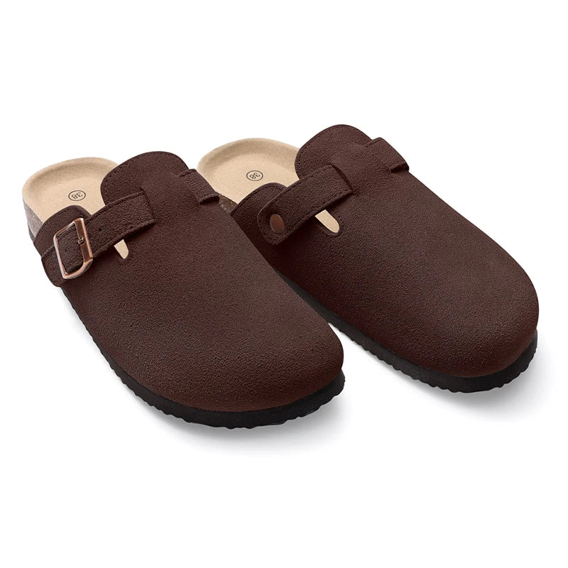 Bebealy Fashion Clogs for Women and Men Womens Suede Clogs-Mules Womens Mens House Slipers with Arch Support Soft Home Slippers