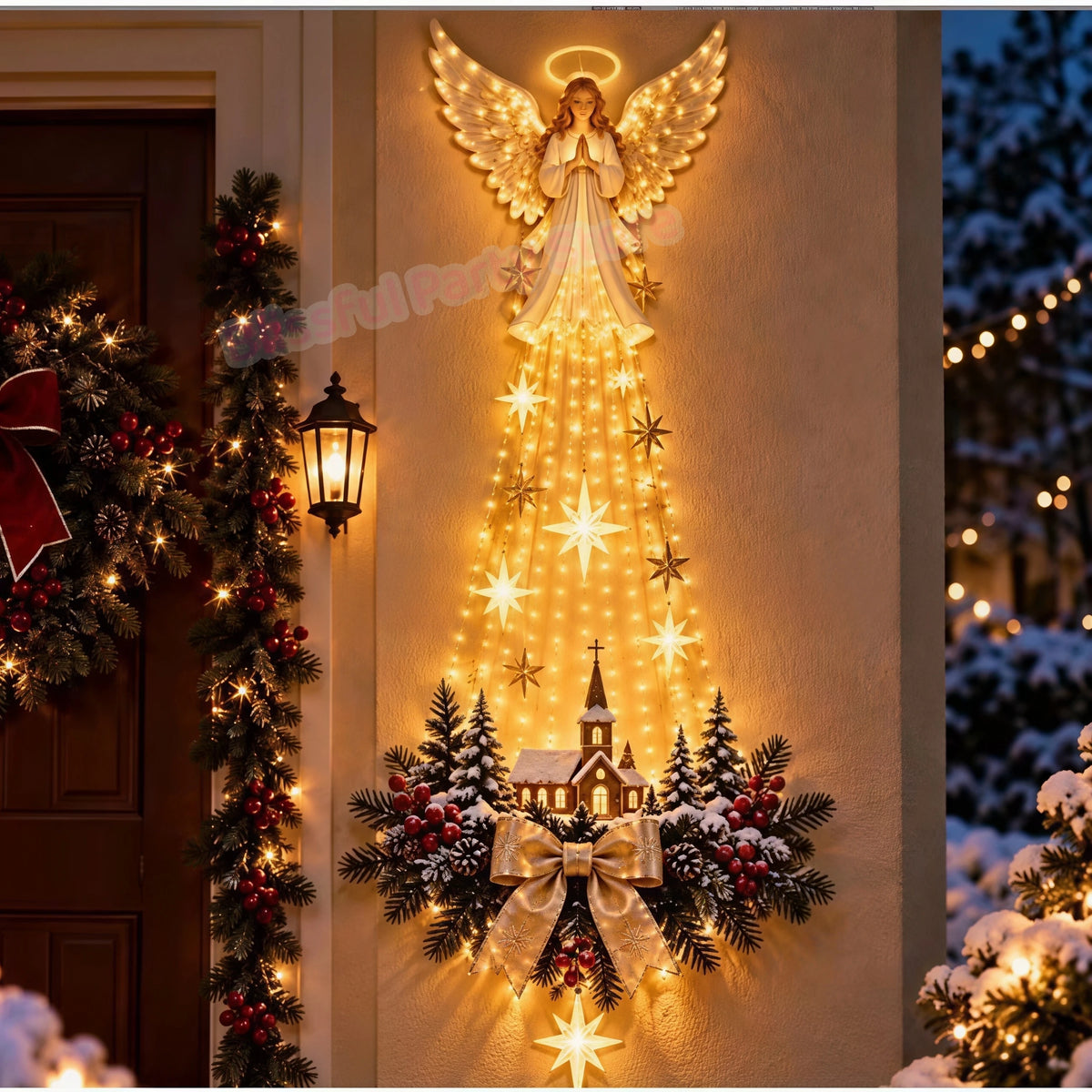 Christmas,Bethlehem Star of Faith,Lighted Nativity Wall Decor,Glowing Christmas Hanging Ornament,LED Lights for Indoor