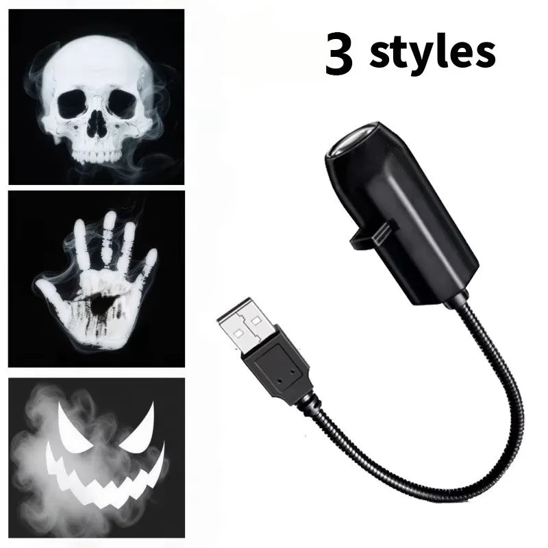 Deluxe USB Halloween HD Mini Projector Light with Spooky Slides