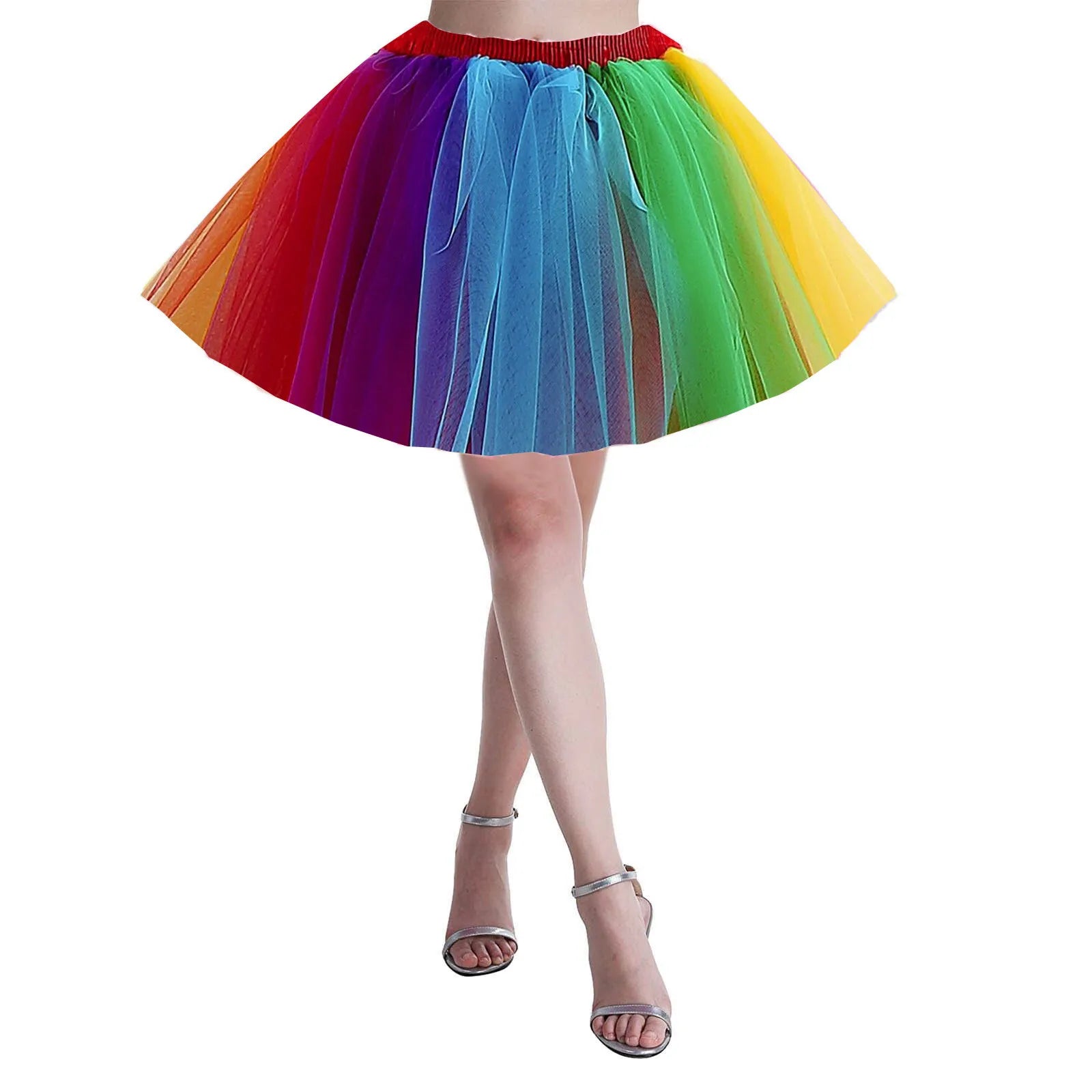 Deluxe Rainbow Layered Tulle Tutu Skirt